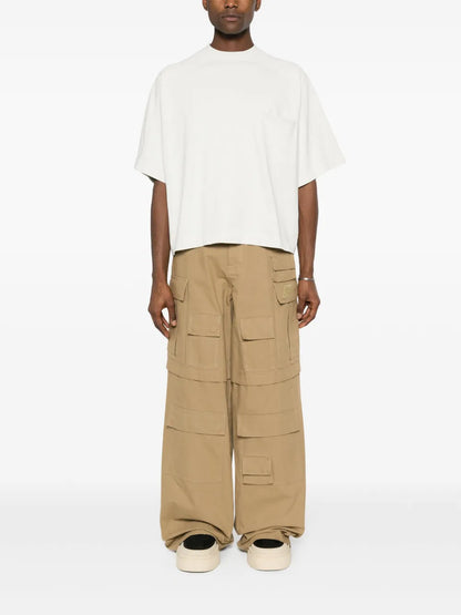 Panelled Organic-Cotton T-Shirt