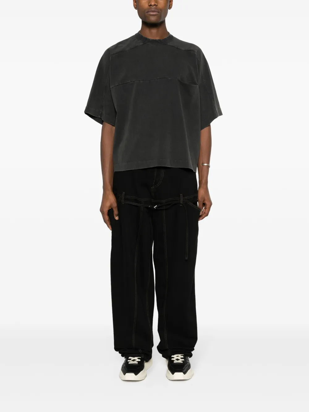 Panelled Organic-Cotton T-Shirt