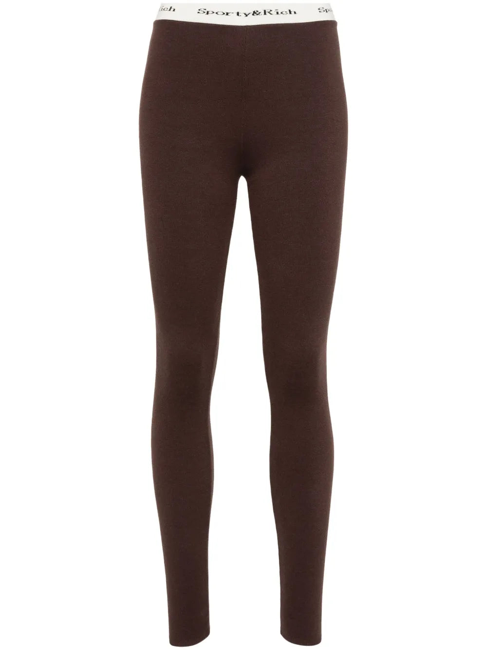 Logo-Waistband Knitted Leggings