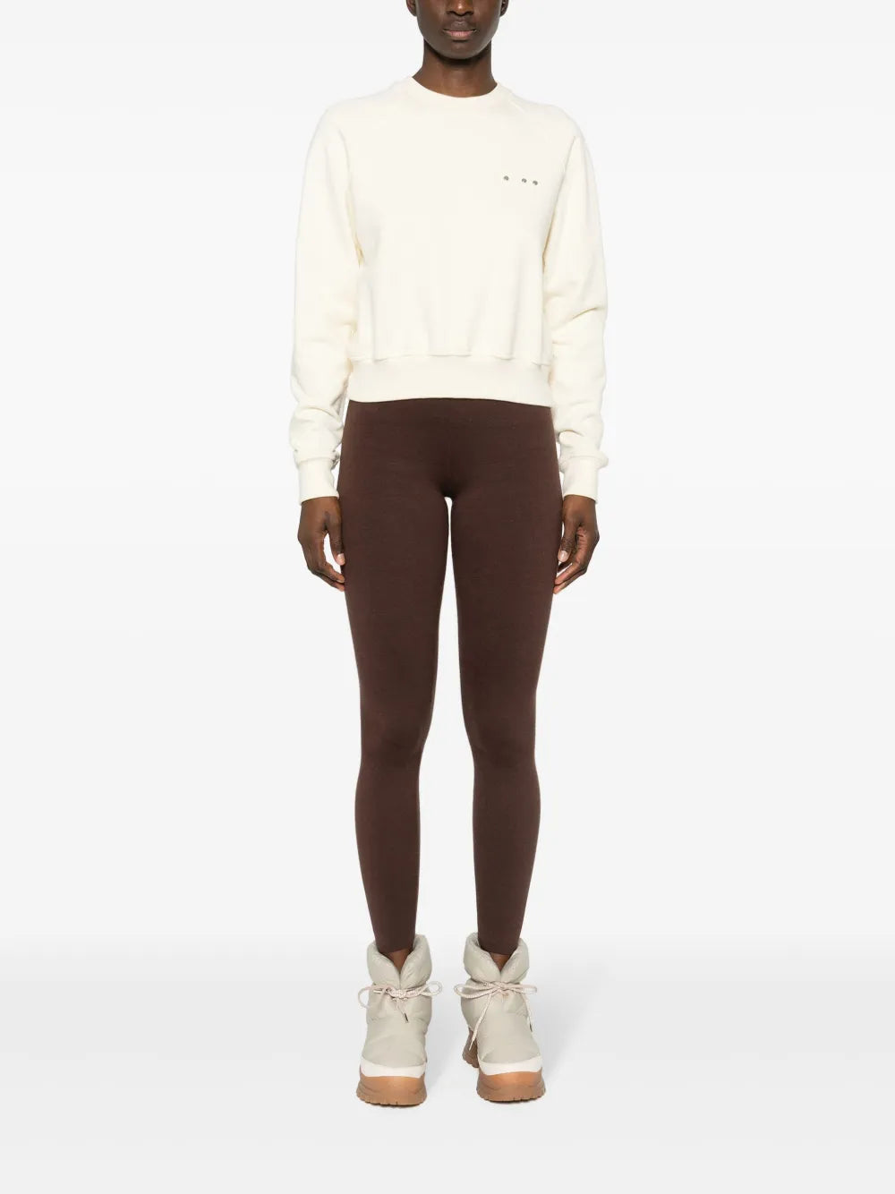 Logo-Waistband Knitted Leggings
