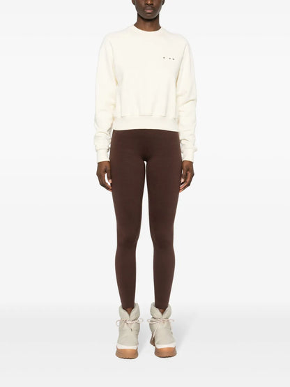 Logo-Waistband Knitted Leggings
