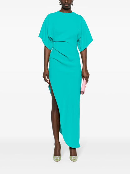 The Savita Asymmetric Midi Dress