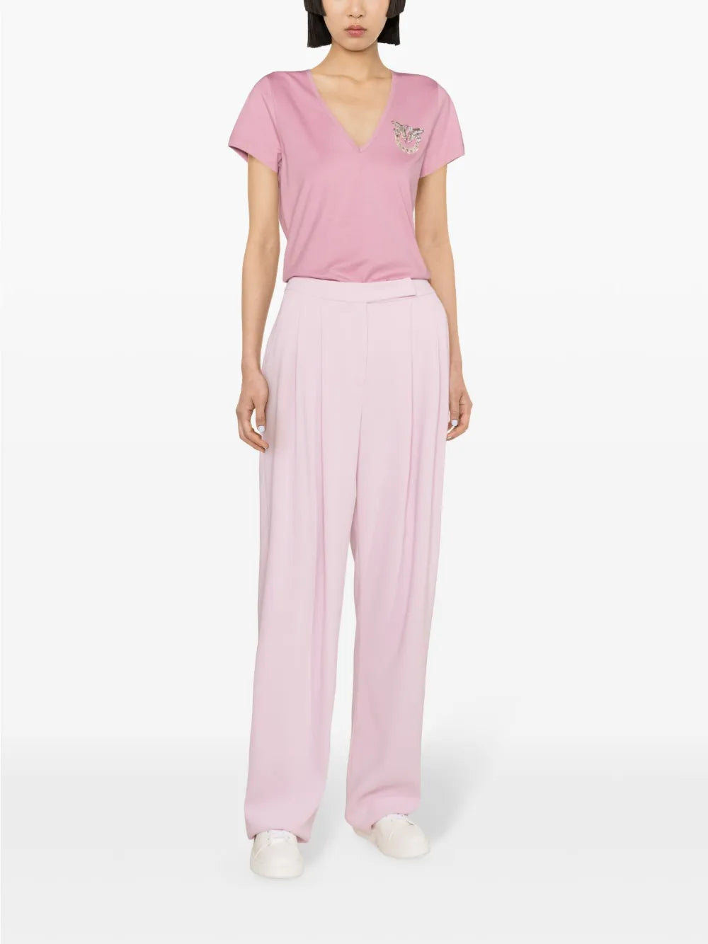 Wide-Leg Crepe Trousers