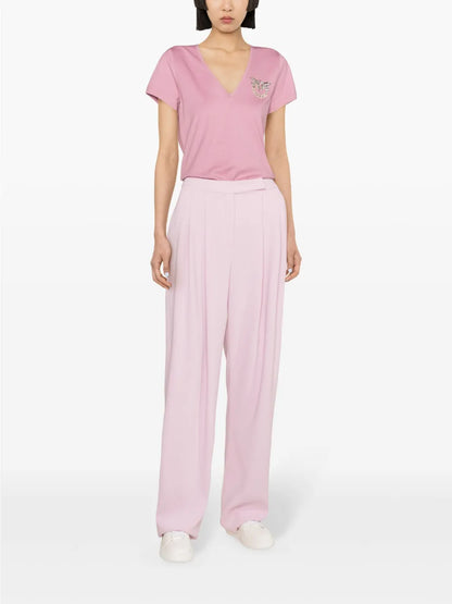 Wide-Leg Crepe Trousers