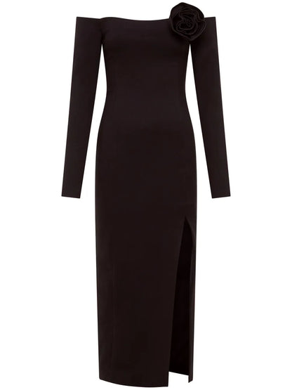 Miriam Floral-Appliqué Dress