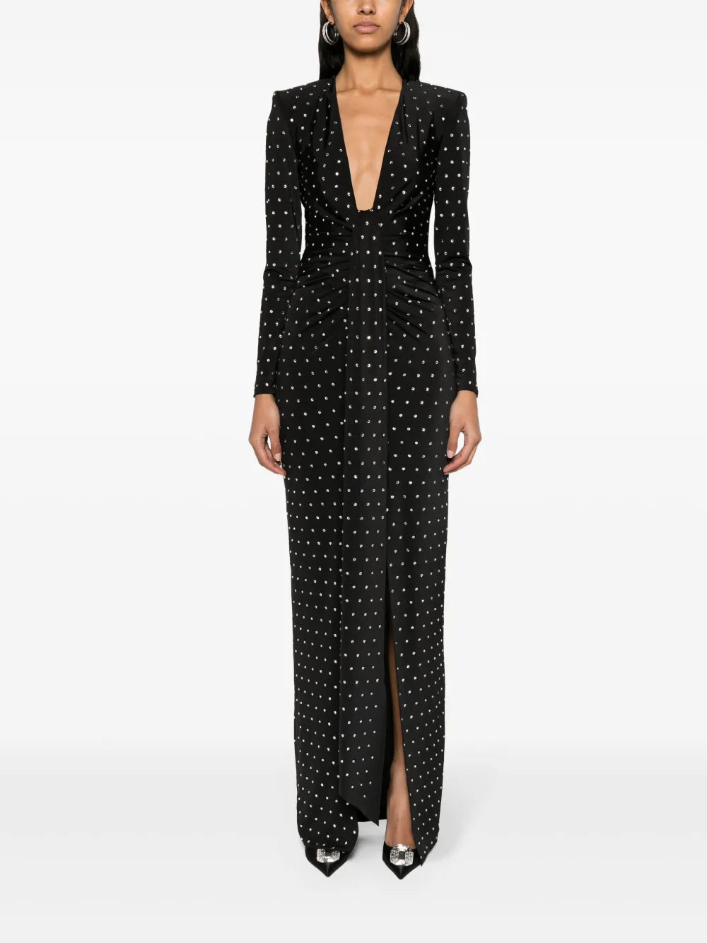 Crystal-Embellished Maxi Dress