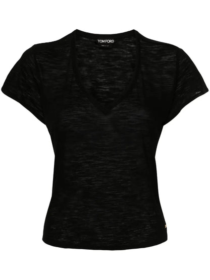 Semi-Sheer Mélange T-Shirt