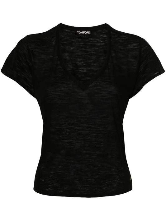 Semi-Sheer Mélange T-Shirt