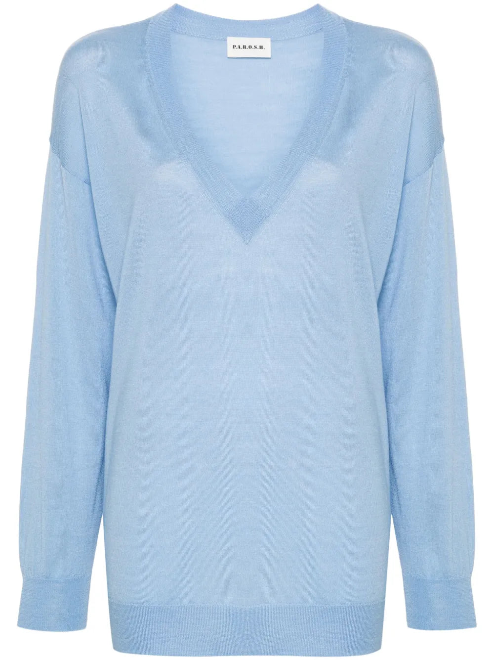 V-Neck Wool-Silk Jumper