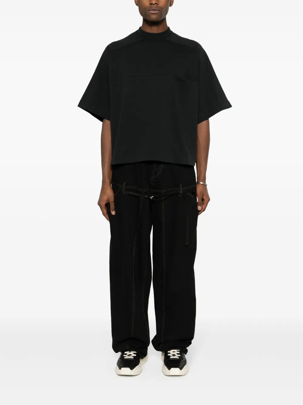 Panelled Organic-Cotton T-Shirt