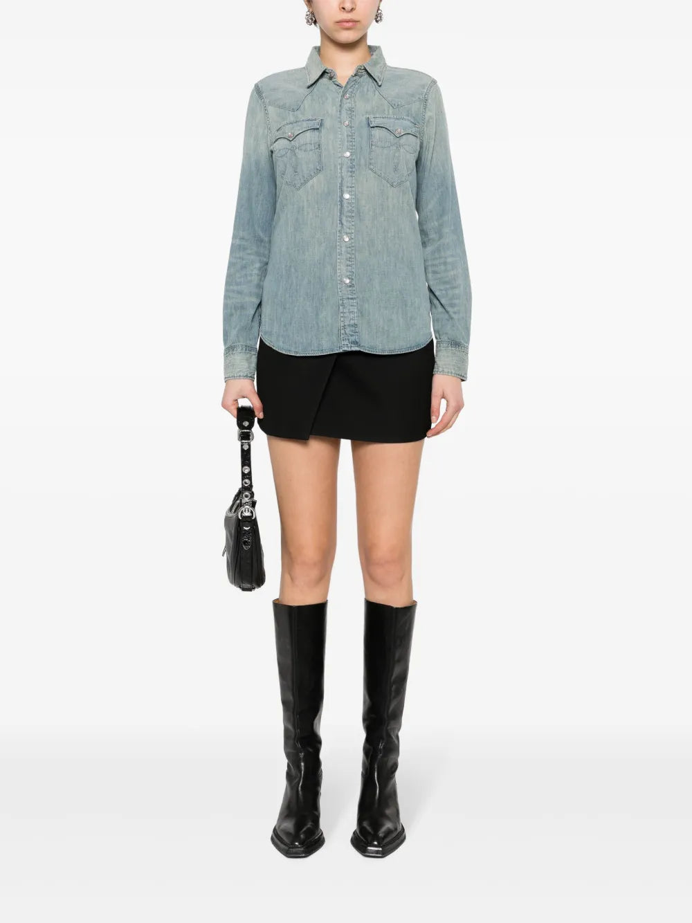 Western-Style Denim Shirt