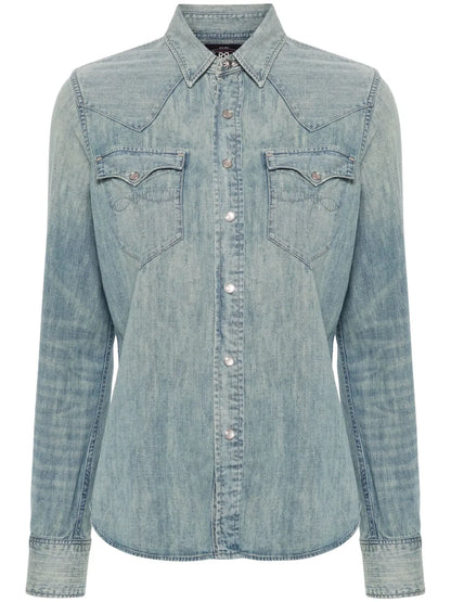 Western-Style Denim Shirt