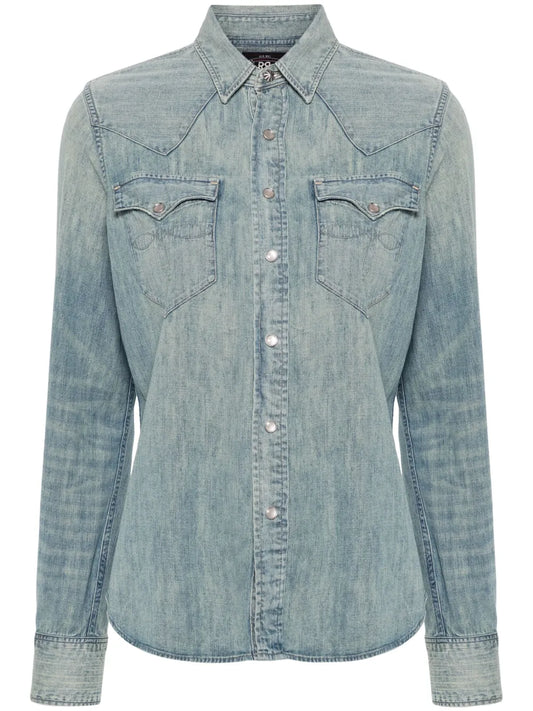 Western-Style Denim Shirt