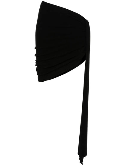 Ruched-Detail Knitted Skirt