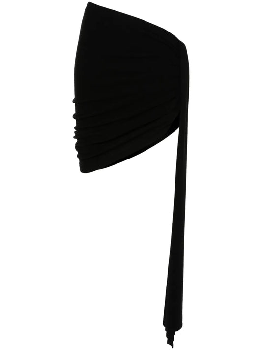 Ruched-Detail Knitted Skirt