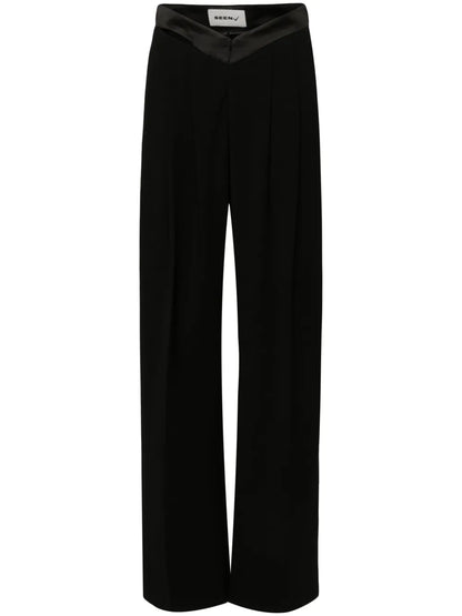 Slit-Detailing Tailored Trousers