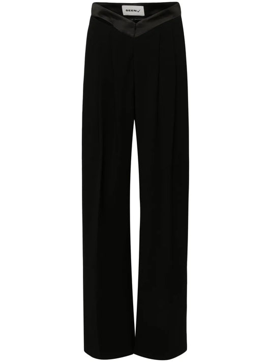 Slit-Detailing Tailored Trousers