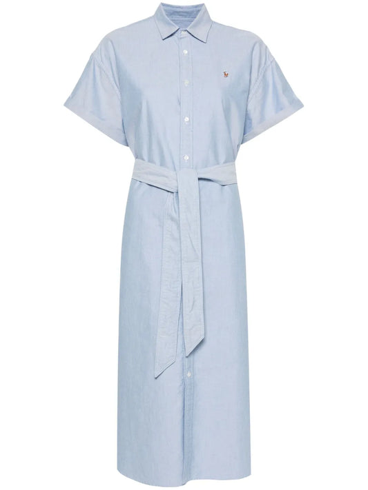 Polo Pony-Embroidered Shirt Dress