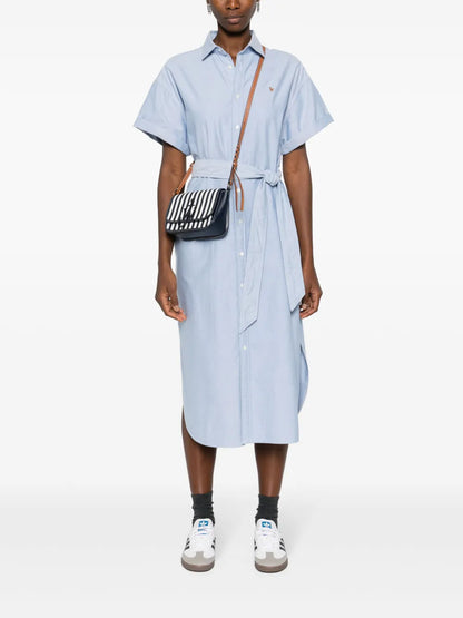 Polo Pony-Embroidered Shirt Dress