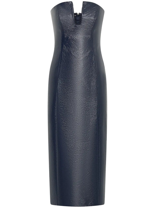 Katherine Faux-Leather Midi Dress