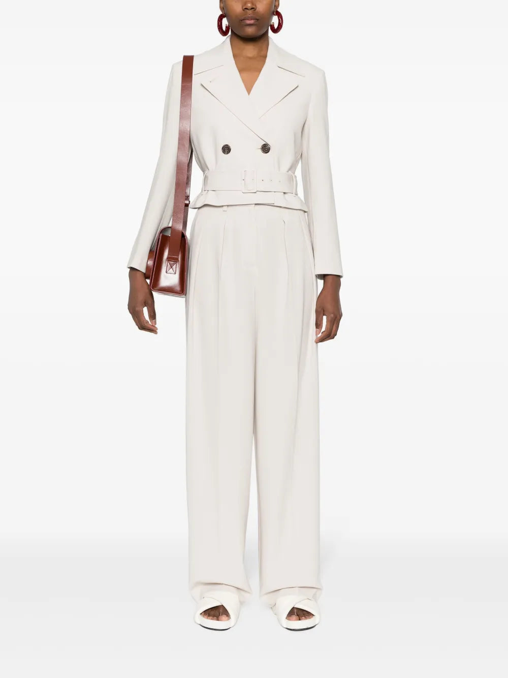 Pleat-Detail Palazzo Pants