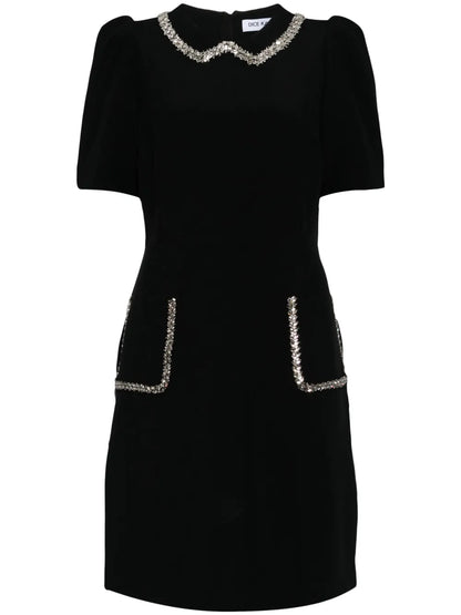 Crystal-Embellished Mini Dress