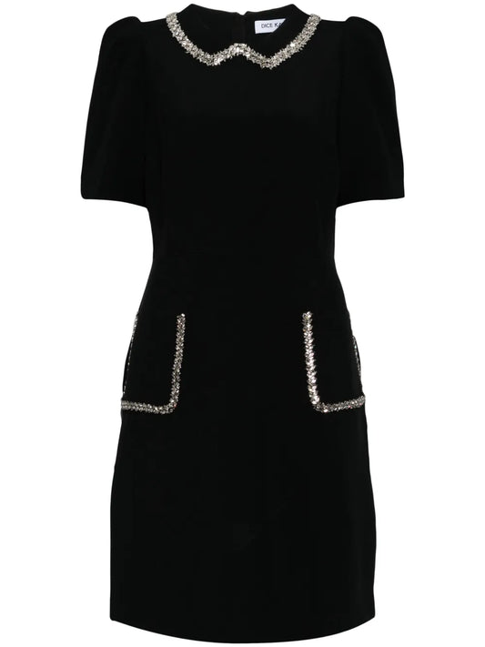 Crystal-Embellished Mini Dress