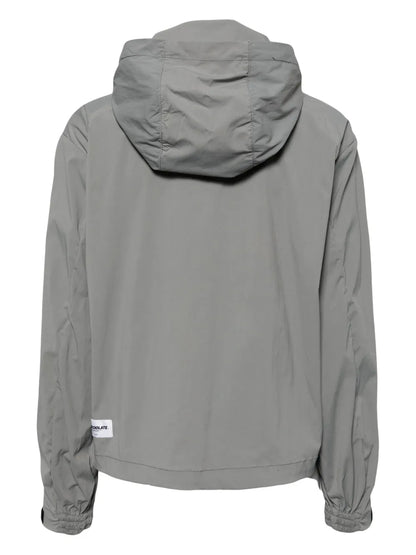 Logo-Appliqué Hooded Windbreaker