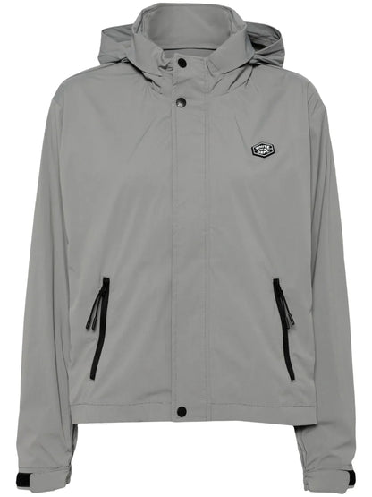 Logo-Appliqué Hooded Windbreaker