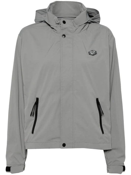 Logo-Appliqué Hooded Windbreaker
