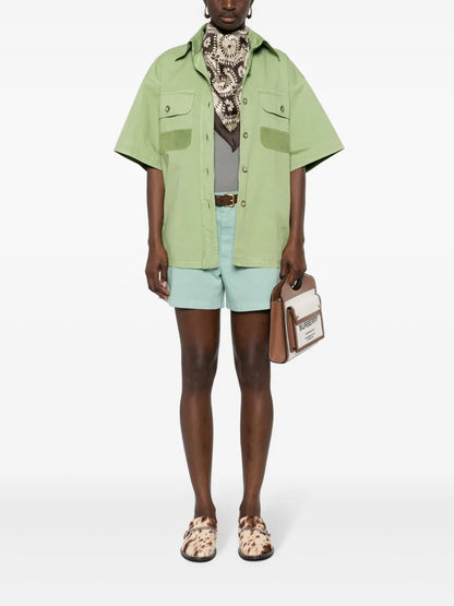 Logo-Embroidered Cotton Shorts