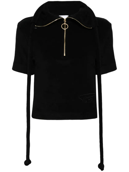 Half-Zip Terrycloth Polo Shirt