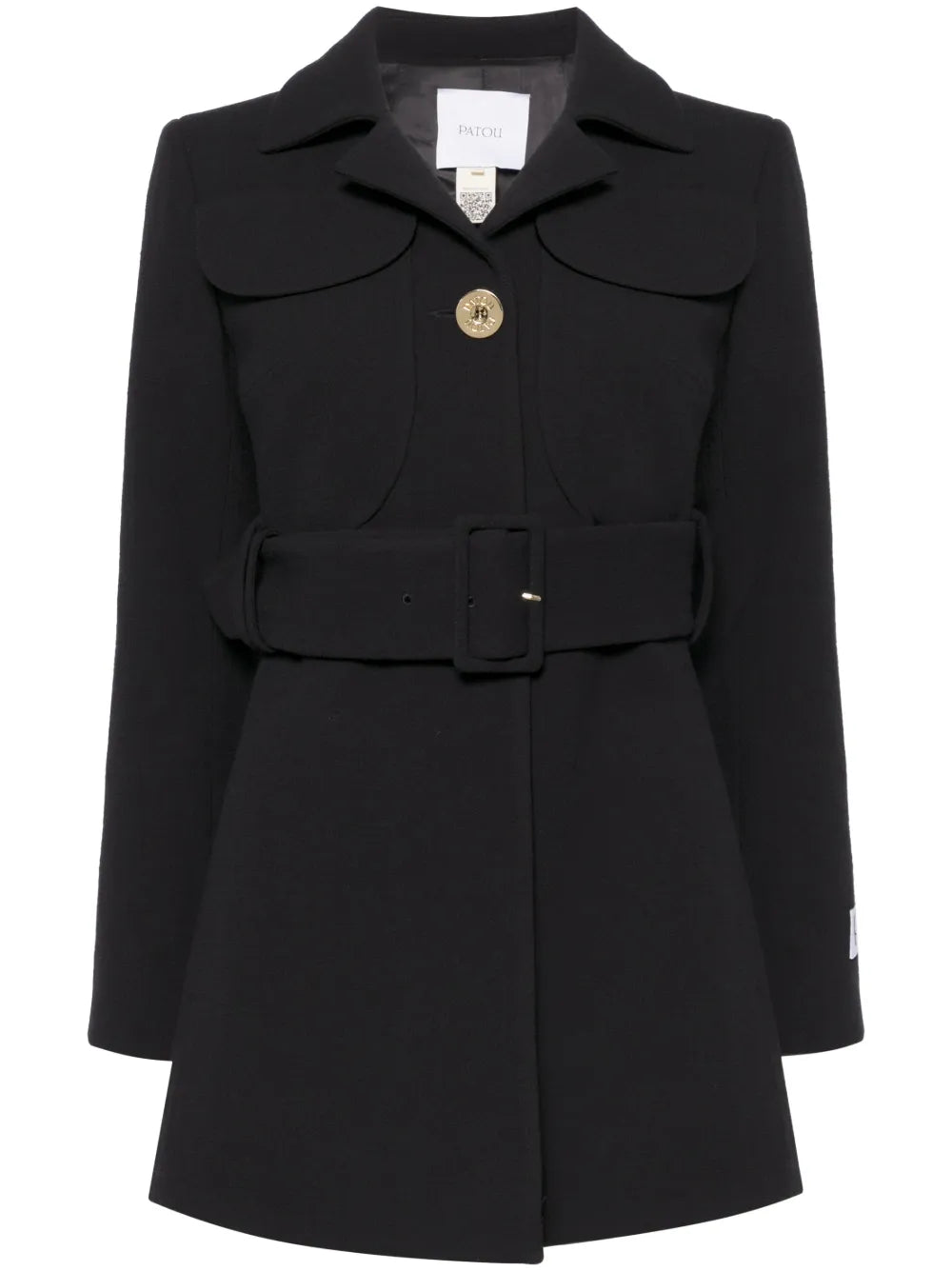 Belted Virgin-Wool Coat