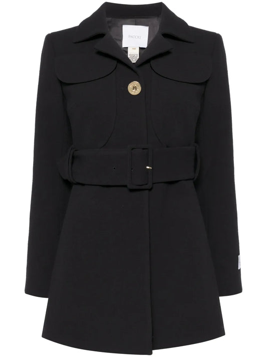 Belted Virgin-Wool Coat