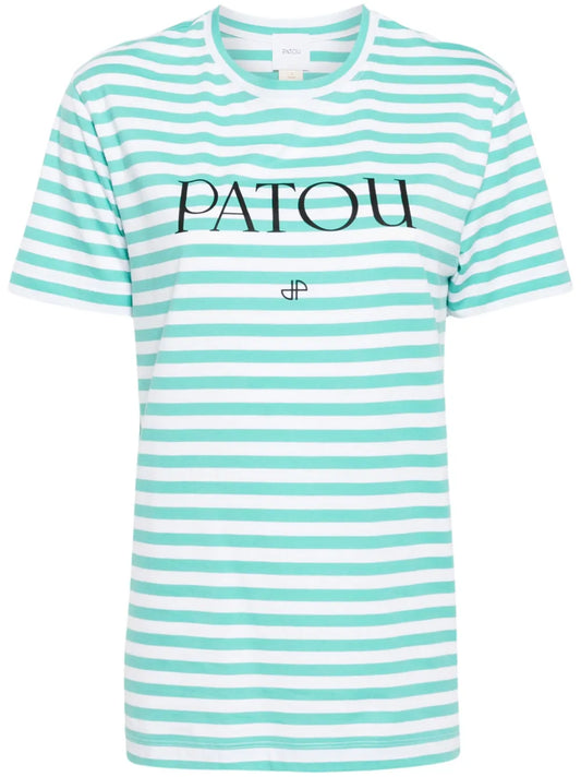 Striped Logo-Print T-Shirt