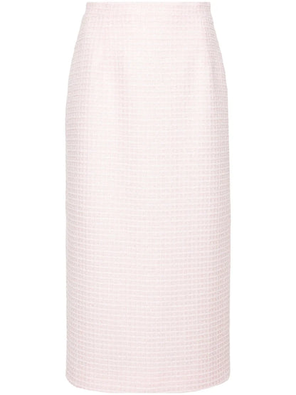Sequin-Embellished Jacquard Pencil Skirt