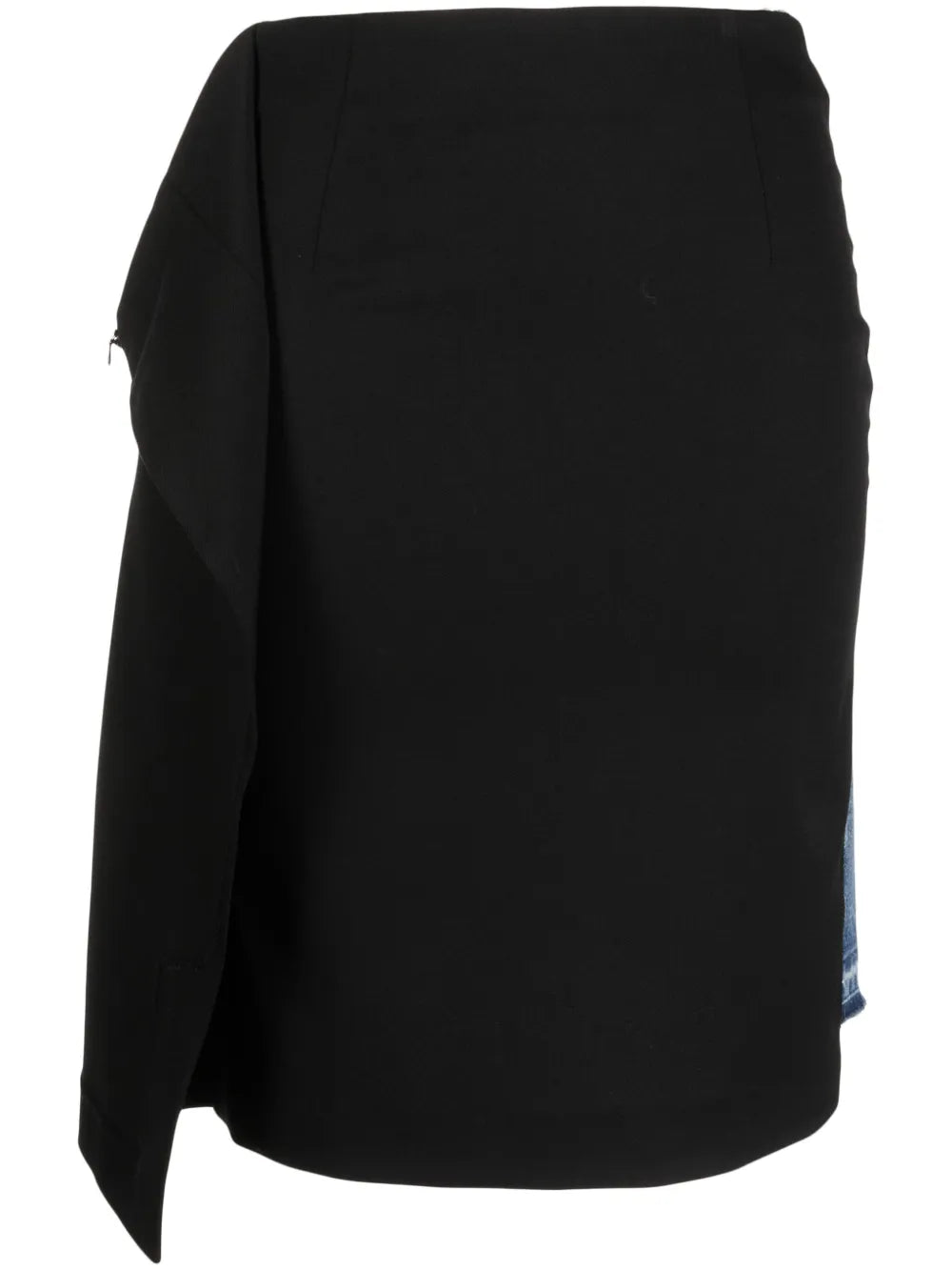 Asymmetric Panelled Denim Skirt