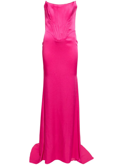 Corset-Style Satin Gown