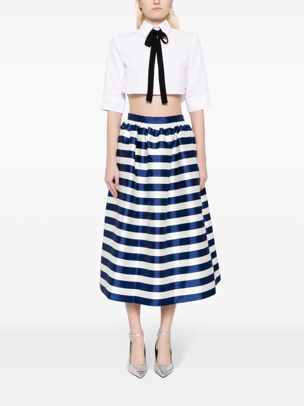 Striped Flared Skirt
