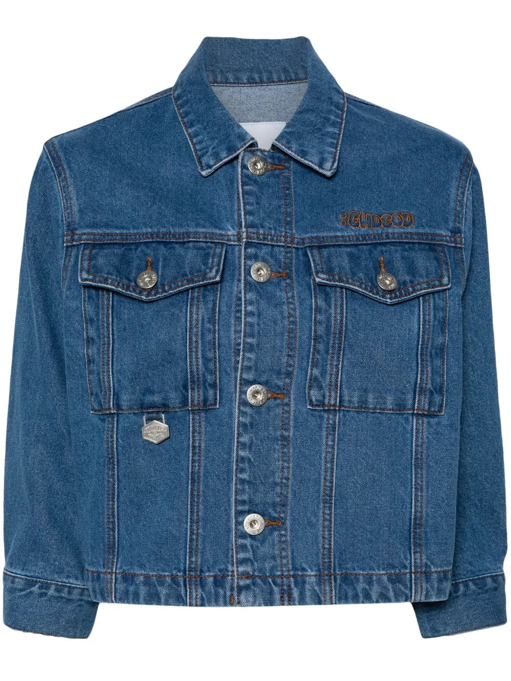 Logo-Embroidered Denim Jacket