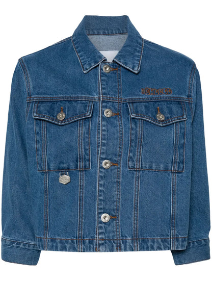 Logo-Embroidered Denim Jacket