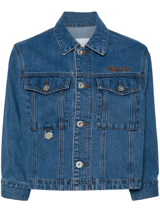 Logo-Embroidered Denim Jacket