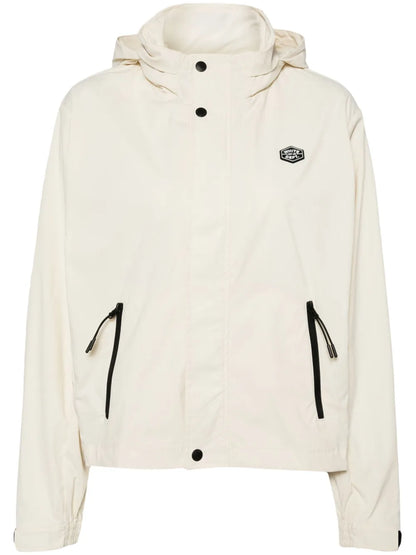 Logo-Appliqué Hooded Windbreaker