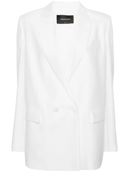 Peak-Lapels Double-Breasted Blazer