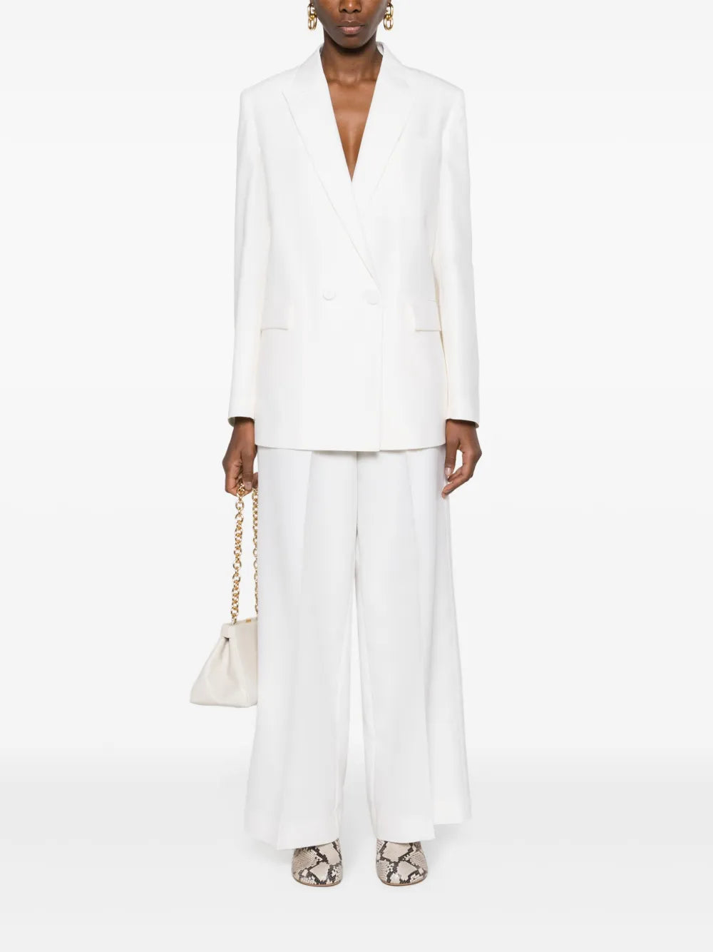 Peak-Lapels Double-Breasted Blazer