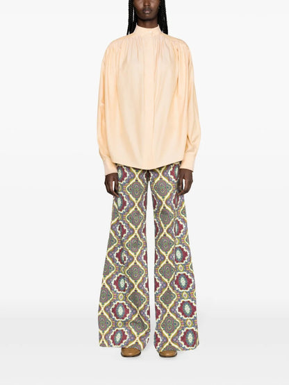 Pleated Cotton Shirt