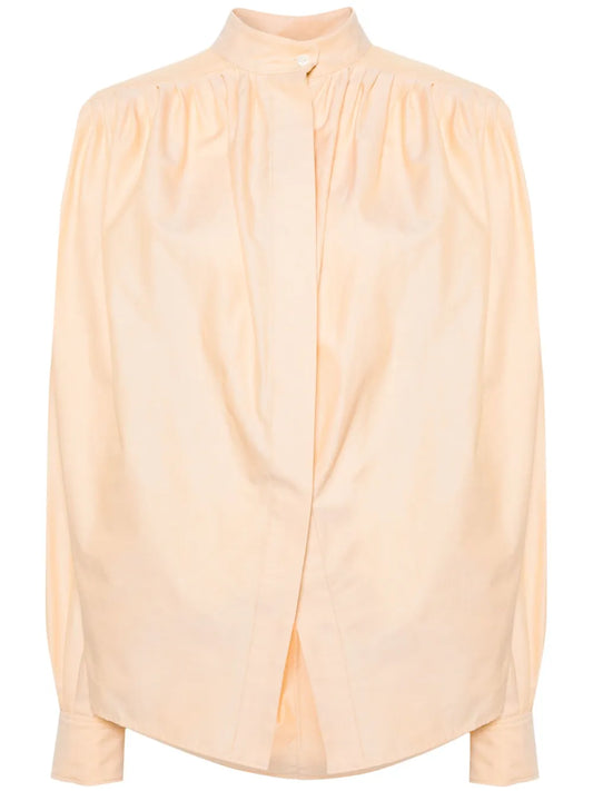 Pleated Cotton Shirt