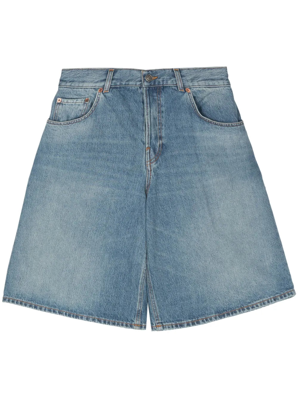 Flared Denim Shorts