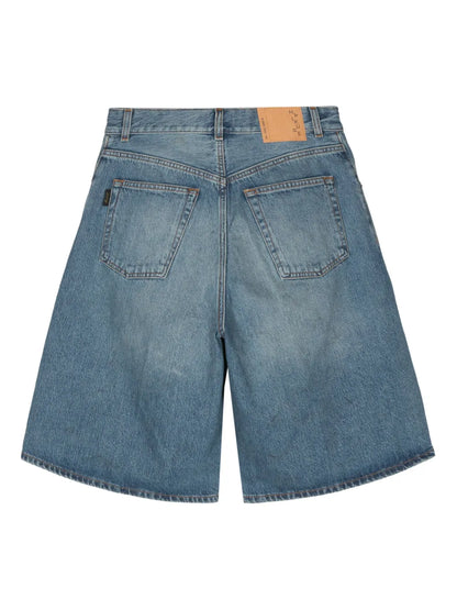 Flared Denim Shorts