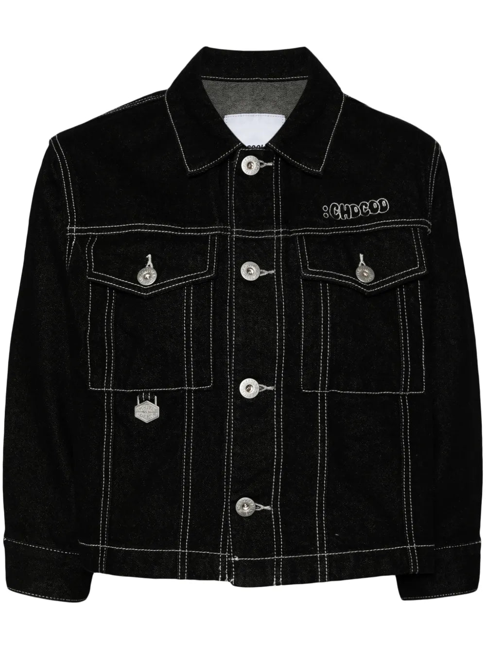 Logo-Embroidered Denim Jacket